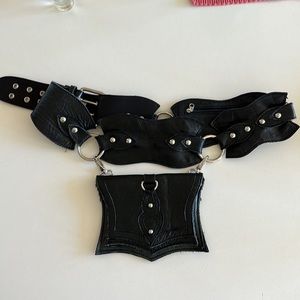Leather festival utility belt by hipstirr